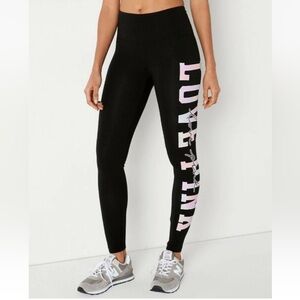 Victoria Secret High Waisted Cotton Legging Pastel Ombré Tie Dye Love Pink L